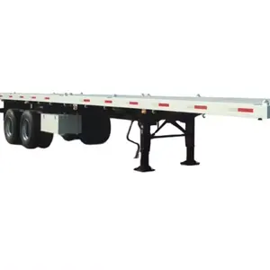 Plat semi remorque 3 axles container semi trailers 40ft 20 40 feet flat bed flatbed truck trailer
