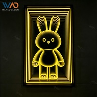 Miroir infini LED en gros, miroir tunnel infini, miroir infini 3D, néon LED pour restaurant