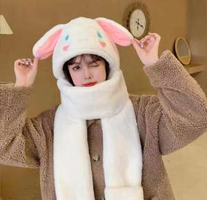 Grosir sarung tangan syal anak perempuan hangat musim dingin luar ruangan lembut 3-in-1 Pochaco Melody KT Fashion Set terinspirasi oleh Kuromi - Product Image 3