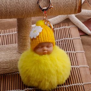 Llavero de Metal con Forma de Muñeca Bebé Dormida, Personalizable, Impresión UV 3D, Estilo de Dibujos Animados, para Bolsos de Mujer - Product Image 6