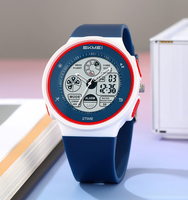Reloj Deportivo Digital SKMEI 2346 Rojo al por Mayor para Niños con Correa de Plástico Impermeable y Pantalla Electrónica Luminosa