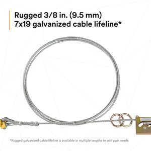 Système de ligne de vie horizontale 3M DBI-SALA, câble de 60 pieds avec terminaison Wedgegrip, tendeur à cliquet, absorbeur d'énergie - Product Image 6