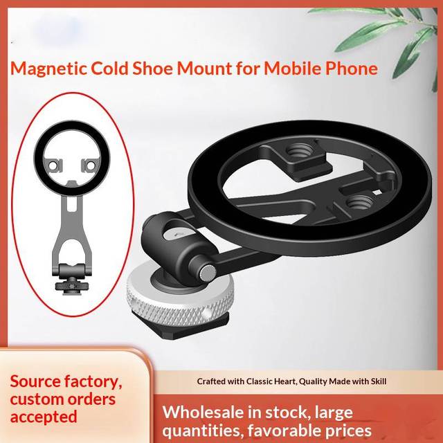 Aluminum Alloy 270 Foldable Desk Phone Holder Cold-Shoe Mount ARRI Hole Portable Magnetic Stand Camera Vlog Shooting for Desk