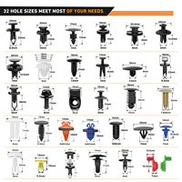 Assortiment de clips de fixation et d'éléments de fixation automobiles, tailles courantes, rivets en nylon pour pare-chocs et ailes, 975 pièces de clips + outil de retrait