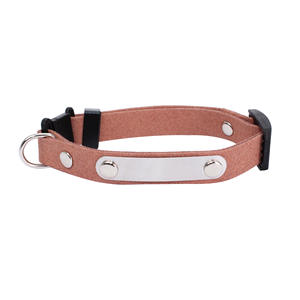<span class=keywords><strong>Collar</strong></span> de poliéster suave para gatos domésticos con patrón sólido y etiqueta de nombre de acero inoxidable - Product Image 6