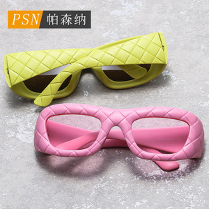 Y2K <b>Oversized</b> <b>Sunglasses</b> Full Rim Rectangle UV400 Unisex Outdoor Fashion W68268 - Product Image 3
