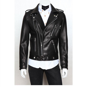 Nueva <span class=keywords><strong>chaqueta</strong></span> de cuero de motocicleta lavada para <span class=keywords><strong>hombre</strong></span> de primavera y otoño con <span class=keywords><strong>chaqueta</strong></span> de cuero de imitación con cremallera de solapa negra. - Product Image 1