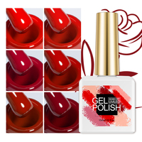 Échantillon gratuit Couche de base en caoutchouc rouge classique Vernis à ongles gel UV à base épaisse