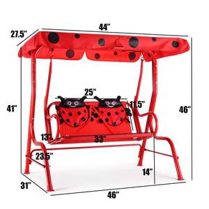 Wholesale 3-Seat Metal Outdoor <b>Swing</b> <b>Chair</b> for Adults with Adjustable Canopy and Waterproof -<b>Cushion</b> for Backyard & Garden - Product Image 1