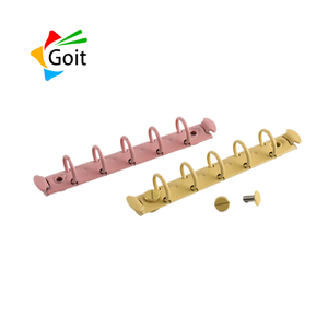 5 lỗ kim loại màu Trắng Rời lá tay cuốn sách <span class=keywords><strong>Clip</strong></span> 5 Vòng chất kết dính cơ chế 5 lỗ Vòng chất kết dính - Product Image 4