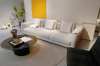 Ensembles de canapés de luxe italiens, canapé d'angle modulaire en tissu velours tissé pour salon, ensembles de canapés de luxe
