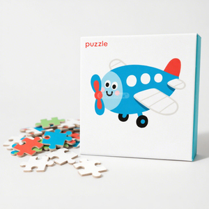 Chất lượng cao tùy chỉnh phim hoạt hình phim hoạt hình máy bay Câu Đố Avec jouets tông hình ghép hình câu đố cho trẻ em - Product Image 2