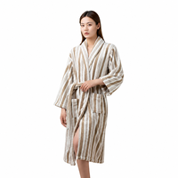 Peignoir brodé avec logo, col kimono, en polaire corail, doux et chaud, pour la vente au détail et la salle de bain, grandes tailles, service ODM