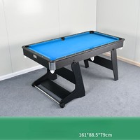Mesa de Billar Plegable de 1.6m, Doble Uso para Adultos, Niños y Familias, Mesa de Billar Interactiva, Ahorra Espacio, Mesa de Juego de Snooker Plegable