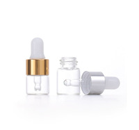 Bouteille Compte-Gouttes à Bouton Poussoir en Verre pour Teinture, Huile Essentielle ou Parfum, en Cristal – Formats 1ml, 2ml, 3ml, 5ml
