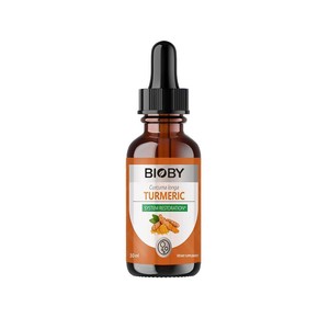 Bioby OEM Marque Privée Gouttes Liquides Biologiques de Curcuma Longa (Curcumine) pour la <span class=keywords><strong>Restauration</strong></span> du Système Articulaire et le Soutien Immunitaire 30ml - Product Image 1