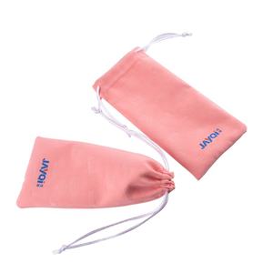 באיכות גבוהה מובלט מודפס לבן אפור ורוד רך Microfibre משקפיים תיק, לוגו מותאם אישית מיקרופייבר משקפי שמש פאוץ - Product Image 2