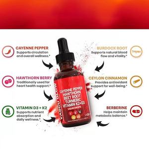 Cayenne biber, alıç, pancar kökü, zerdeçal, K2 vitamini + <span class=keywords><strong>D3</strong></span> damla-kalp sağlığı ve sindirim sistemi için doğal destek - Product Image 4