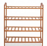 Étagère à chaussures en bois à quatre niveaux, pratique, en bambou, utilisée dans le salon, la chambre à coucher, le salon familial, meubles en bois massif, moderne