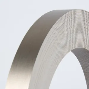 Aluminum Brushed Metal Metallic Brushed Sliver Pvc Brushed Edge Banding For Furniture Accessories