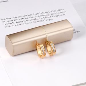 Pendientes de Aro de Acero Inoxidable con Baño de Oro de 18k, Resistentes al Agua y Antialérgicos, Ideales para Fiestas - Product Image 1