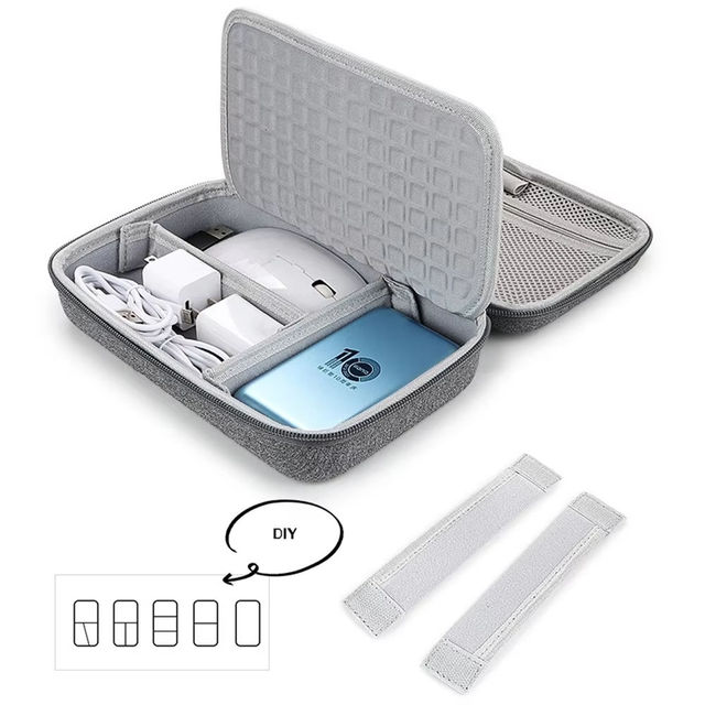 EVA Hard Case Electronics Organizer Portable Travel Disk Storage Bag for Cable Charger Power Bank Hard Drive Tablet Accessories