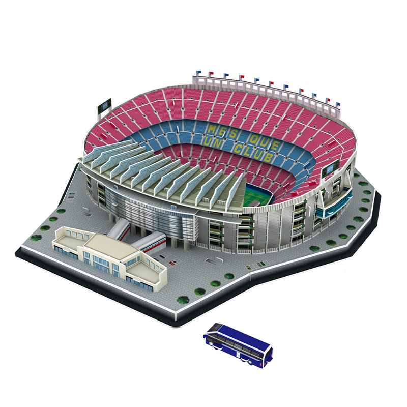 World Famous Architecture Football Stadium 3D Paper Puzzle Home Decor DIY Assemble Paper Model Toy For Children And Adults