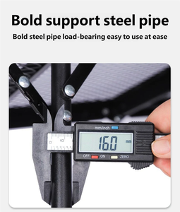 Table de repas d'extérieur en aluminium de qualité supérieure avec design pliable, une table de pique-nique moderne et robuste pour patio, <span class=keywords><strong>jardin</strong></span>, camping, barbecue - Product Image 3