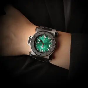 Reloj de cuarzo OEM para hombre, caja de acero inoxidable 316L, reloj de pulsera japonés con movimiento de cuarzo Miyota para hombre