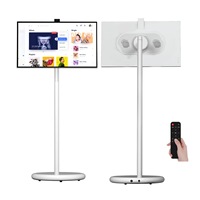 Téléviseur intelligent portable 32 pouces avec écran tactile sur roulettes pour usine