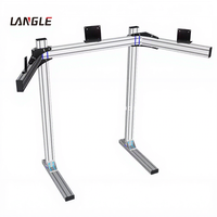 Supports de moniteur pour simulateur de course VR en aluminium noir personnalisés, compatibles avec un ou trois moniteurs – Offre Spéciale