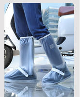 Couvre-chaussures imperméables pour hommes et femmes, réutilisables, pliables, antidérapants, avec fermeture éclair, pour le travail en extérieur et les voyages