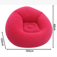 Fauteuil gonflable pliable et portable, multicolore, très performant, pour intérieur et extérieur, avec revêtement floqué, style canapé.