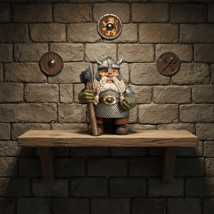 Sculpture de gnome de jardin <span class=keywords><strong>nordique</strong></span> viking en résine peinte à la main, figurine de gnome, <span class=keywords><strong>elfe</strong></span>, modèle d'ornement viking - Product Image 6