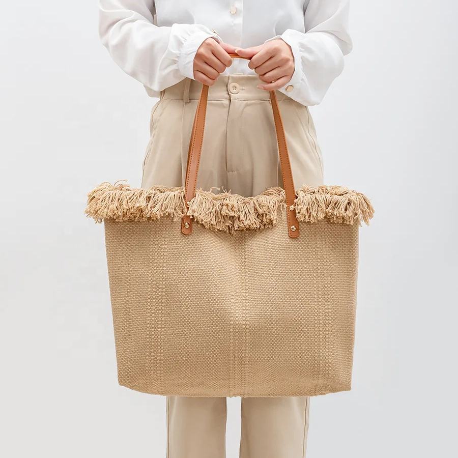 Wholesale Large Capacity Ladies Canvas Fringe Shoulder Bag