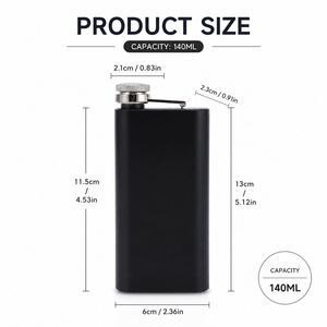 Gourde à liqueur portable en acier inoxydable de 140 ml (5 oz) avec logo personnalisé, idéale pour le camping - Product Image 3
