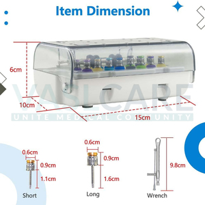 Kit de Llaves Universales para Implantes Dentales Vaslcare, Certificado CE, Torque Ajustable 10-70Ncm, 16 Destornilladores para Reparación - Product Image 4
