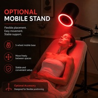Collecteur de poussière d'ongles 2-en-1 2030 avec lampe de luminothérapie LED rouge et infrarouge 660 nm PDT