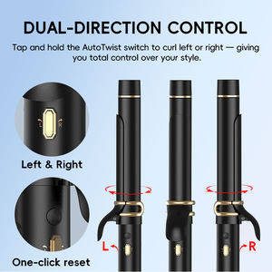 Outil de fer de style professionnel Intelligent double PTC chauffage <span class=keywords><strong>Auto</strong></span> 360 fers à friser rotatifs baguette vague d'ions négatifs bigoudi - Product Image 4