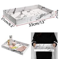 Plateau de service en acrylique, présentoir décoratif, plateau de table pour hôtels, magasins de produits raffinés, plateau de rangement