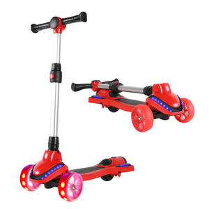 LEDライト付き<span class=keywords><strong>3</strong></span>輪2in1折りたたみ式ロケットスプレースモークバブルシート子供用メーカーキッズキックフットスクーター販売用 - Product Image 4