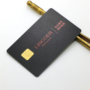 Frosted đen PVC Nhựa Tùy Chỉnh liên hệ với chip thẻ thông minh - Product Image 3