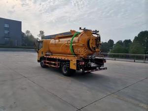 รถดูดสิ่งปฏิกูลแบบผสมผสาน Sinotruk 4x2 พร้อมถังขนาด 5-6 ลูกบาศก์เมตร สำหรับทำความสะอาดบ่อกรองและสิ่งสกปรกในสระน้ำ สำหรับส่งออก - Product Image 6