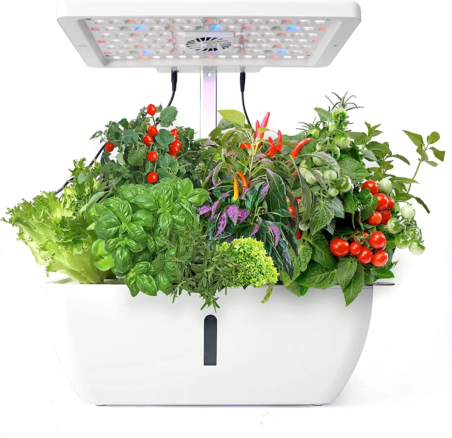 Vaso de flores para uso interno de casa, vaso de flores inteligente com luz led para crescimento de plantas, jardim, sistema de plantio hidropônico