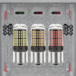 Luz LED Automotriz para Señal de Giro, Decodificada, Anti-estroboscópica, 1156 3014 144SMD 1157, Luz de Freno T20, Amarilla - Product Image 3