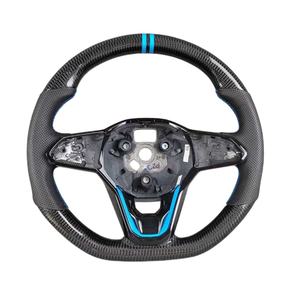 Volante Deportivo Personalizado de Fibra de Carbono Forjado con Alcántara para vw Bora Jetti <span class=keywords><strong>Golf</strong></span> <span class=keywords><strong>8</strong></span> R Line Mk8 gti Audi A3 S3 RS3 8Y 2019 2020 - Product Image 1