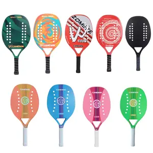 Custom Brand Beach Tennis Racket Carbon Fiber Padel Tennis Racket Custom Color Beach Tennis Racket