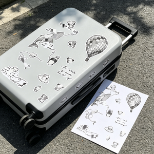Autocollant décoratif ours et baleine dessinés à la main ARIRANG des Bangtan Boys KPOP, directement de l'usine, pour la décoration de journaux et comme cadeau souvenir pour les fans - Product Image 3