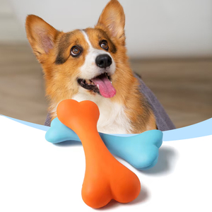 Juguetes Masticables de Silicona Ecológicos y No Tóxicos para la Limpieza de Dientes de Perros, Diseño de Hueso de Dibujos Animados, Entrenamiento Interactivo, Venta al Por Mayor - Product Image 1