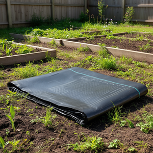 ผ้าคลุมดินสำหรับงานหนัก ขนาด 3 x 100 ฟุต สีดำ ผลิตจากโพลีโพรพิลีน ทอแบบพิเศษ สำหรับควบคุมวัชพืช ป้องกันแมลงในสวน - Product Image 2